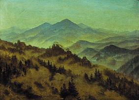 Caspar David Friedrich Landschaft mit dem Rosenberg in der bohmischen Schweiz Spain oil painting art